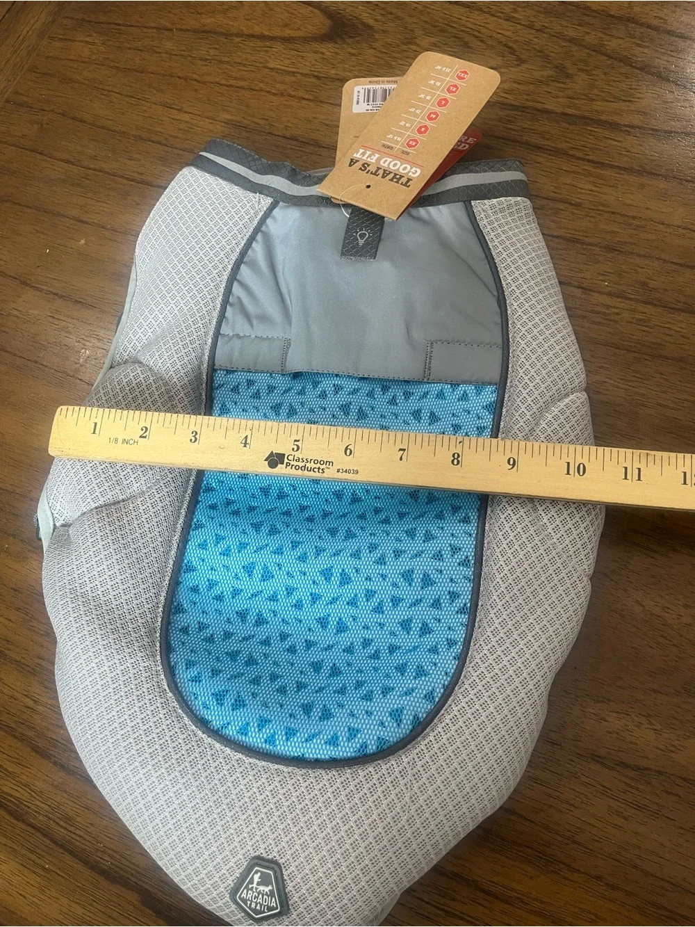 NWT Arcadia Trail Dog Cooling Vest Medium Grey Blue Reflective
